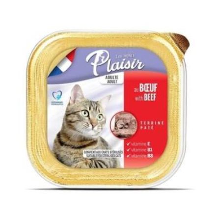 Plaisir Pate Biftekli Ezme Yetişkin Kedi Konservesi 100 Gr