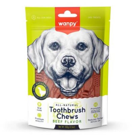 Wanpy Dental Ağız Sağlığı İçin Sığır Etli Köpek Ödülü 100 gr