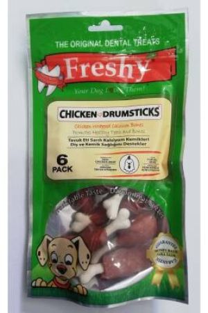 Freshy Tavuk Butları  Tavuk Etiyle Sarmalanmış Kalsiyum Kemikleri Köpek Ödülü 90gr