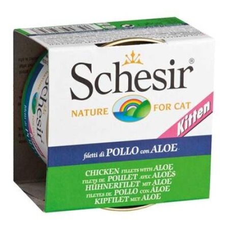 Schesir Pouch Tavuk ve Aloeveralı Yavru Kedi Konservesi 85 gr