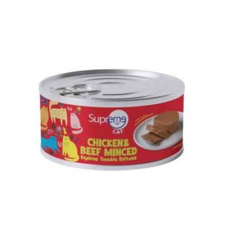 Supreme Pouch Kıyılmış Tavuklu Biftekli Kedi Konservesi 85 gr