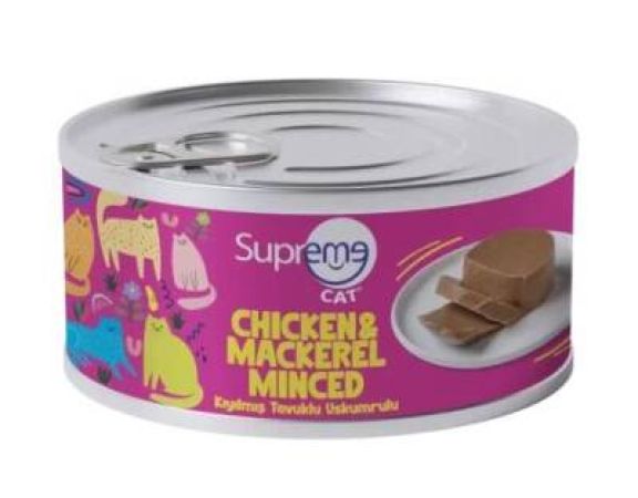 Supreme Cat Pouch Kıyılmış Tavuk ve Uskumru Kedi Konservesi 85 gr