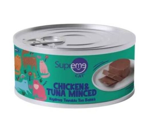 Supreme Cat Pouch Kıyılmış Tavuk ve Ton Balıklı Kedi Konservesi 85 gr