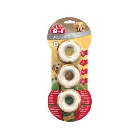 8in1 Delights Bones Köpek Ağız Bakım Kemiği Halka 3 Adet 119 gr
