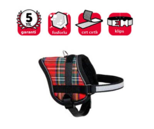 Karlie Reflektörlü Göğüs Tasması S 36-46 cm Kırm. Beyaz