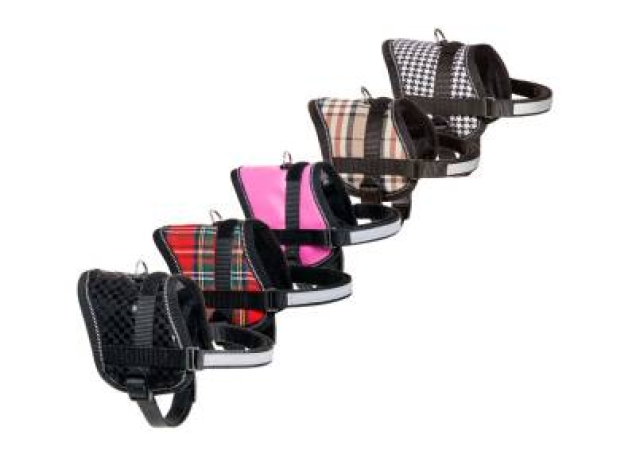 Karlie Reflektörlü Göğüs Tasması XS 26-35 cm Siy. Beyaz