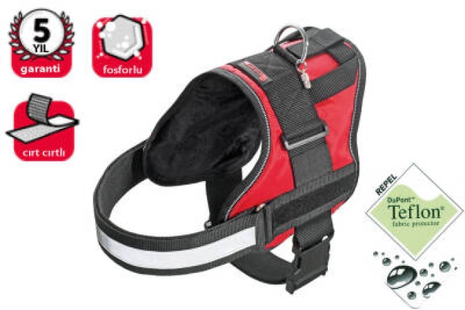 Karlie Teflon Ref. İsimli. Göğüs Tasması XS 44-50 cm Kırm.