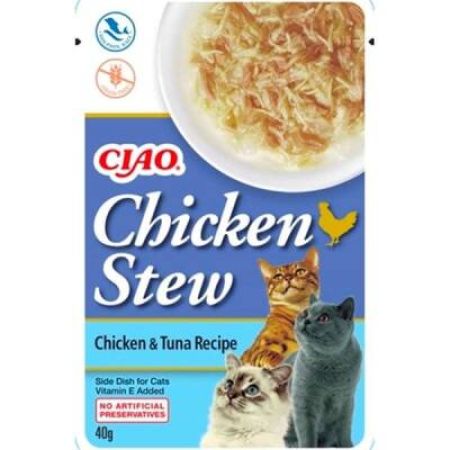 Ciao Chicken Churu Stew Tavuk Güveç ve Ton Balıklı Kedi Ödül Maması 50 gr