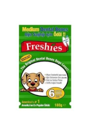 Freshy Ağız Kokusu Önleyici Yeşil Kemik Köpek Ödülü 140 gr 7 Adet