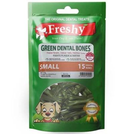 Freshy Dental Yeşil Kemik Köpek Ödülü 15'li Paket - 150 gr