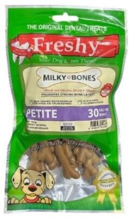 Freshy Green Dental Bones Petite Ağız Kokusu Önleyici Kemik Köpek Ödülü - 30 Adet