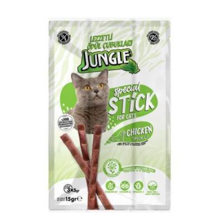 Jungle Kedi Stick Tavuklu Kedi Ödül Maması 3 X 5 gr