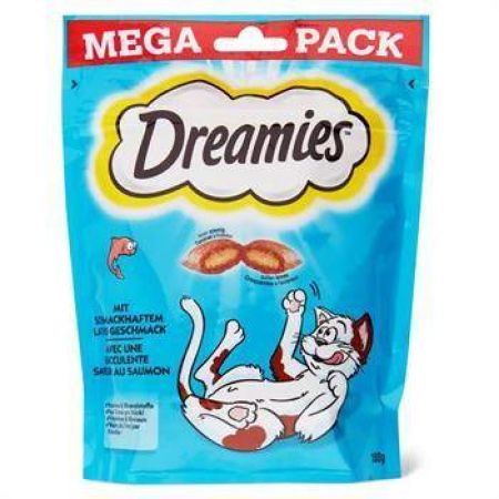 Dreamies Mega İçi Dolgulu Somonlu Kıtır Kedi Ödülü 180 gr