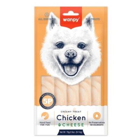 Wanpy Tavuklu Peynirli Krema Köpek Ödülü 5 X 14 gr