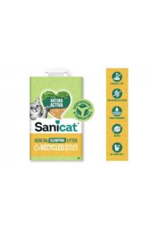 Sanicat Natura Activa Çam Peleti Bitkisel Topaklanan Kedi Kumu 10 lt