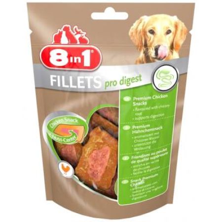 8 in1 Pro Digest Sindirim Sistemi Destekleyici Tavuk Filetolu Köpek Ödülü 80 gr