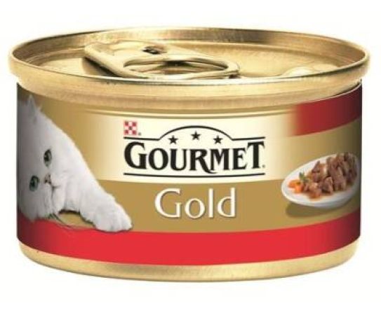 Gourmet Gold Parça Sığır Etli Soslu Yetişkin Kedi Konservesi 85 gr