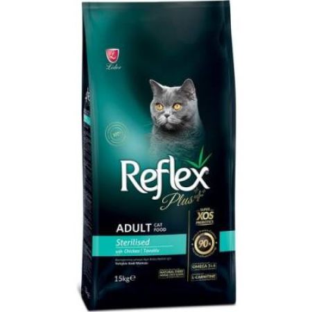 Reflex Plus Sterilised Tavuklu Kısırlaştırılmış Yetişkin Kedi Maması 15 kg