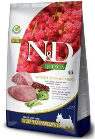 N&D Quinoa Tahılsız Kilo Problemli Kuzulu Küçük Irk Yetişkin Köpek Maması 2,5 kg