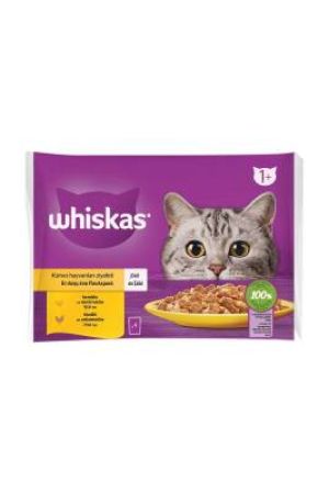 Whiskas Kümes Hayvanlı Yetişkin Kedi Konservesi 4 X 85 gr