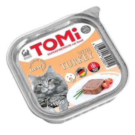 Tomi Hindi Etli Pate Kedi Yaş Maması 100 Gr