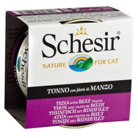 Schesir Jel İçinde Ton Balıklı & Sığır Etli Kedi Konservesi 85 gr