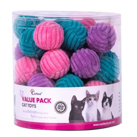 Eastland Çıngıraklı Peluş Top Kedi Oyuncağı 4 Cm (Karışık Renk)