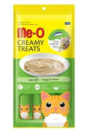 Me-O Kremalı Mavi Yüzgeçli Orkinos Balıklı Kedi Sıvı Ödül Maması 15 Gr x 4 Adet