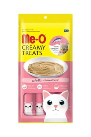 Me-O Kremalı Çizgili Orkinos Balıklı Kedi Sıvı Ödül Maması 15 Gr x 4 Adet
