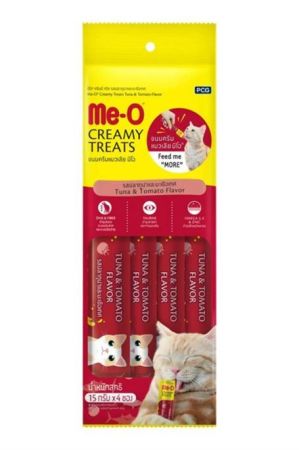 Me-O Creamy Ton Balıklı Ve Domatesli Kedi Ödül Maması 15 Gr x 4 Adet