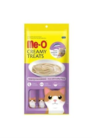 Me-O Kremalı Ton Balık Ve Deniz Taraklı Kedi Sıvı Ödül Maması15 Gr x 4 Adet
