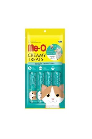 Me-O Kremalı Kurutulmuş Ton Balıklı Kedi Sıvı Ödül Maması 15 Gr x 4 Adet