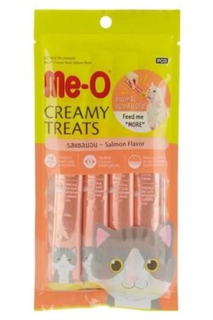 Me-O Kremalı Somonlu Kedi Sıvı Ödül Maması 15 Gr x 4 Adet