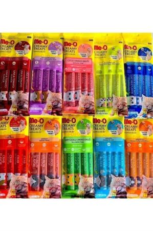 Me-O Creamy Treats 10'lu Karma Paket 4x15 gr Ek Besin Ve Kedi Ödülü Toplam 600 gr
