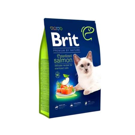 Brit Premium By Nature Somonlu Kısırlaştırılmış Kedi Maması 8kg