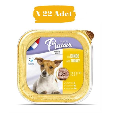 Plaisir Pate Hindi Etli Köpek Konservesi 150 Gr (22 Adet)