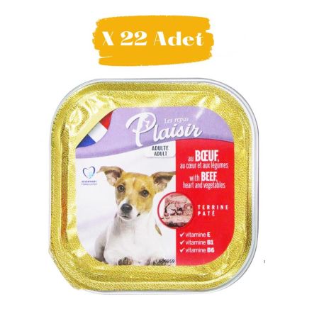 Plaisir Pate Biftekli Köpek Konservesi 150 Gr (22 Adet)