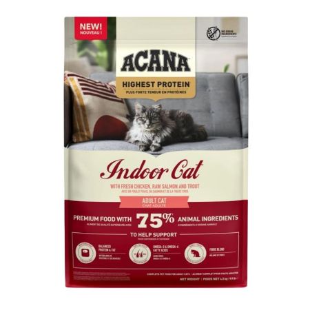Acana Indoor Yüksek Proteinli Tavuk ve Balıklı Kısırlaştırılmış Kedi Maması 4,5 kg