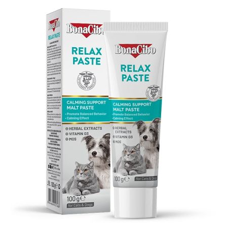 BonaCibo Relax Paste Yetişkin Kedi ve Köpekler için Sakinleştirici Malt Macun - 3 lü Set