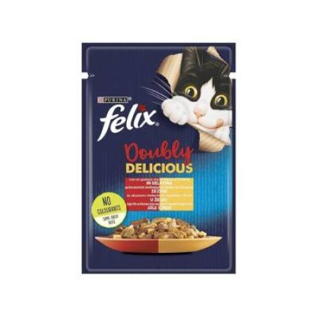 Felix Çifte Lezzet Sığır & Tavuklu Kedi Yaş Mama 85 gr X 26 Adet