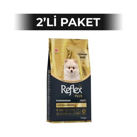 Reflex Plus Pomeranian Hypoallergenic Tavuklu Yavru Köpek Maması 1,5 kg 2 Adet