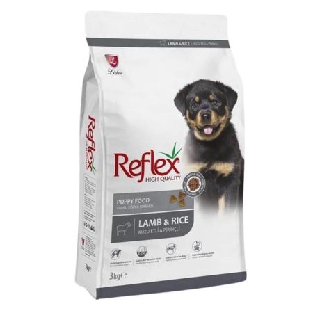 Reflex Kuzulu ve Pirinçli Yavru Köpek Maması 3 kg