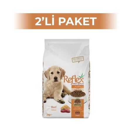 Reflex Puppy Biftekli Yavru Köpek Maması 3 kg 2 Adet