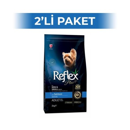Reflex Plus Mini ve Küçük Irk Somonlu Yetişkin Köpek Maması 3 kg 2 Adet