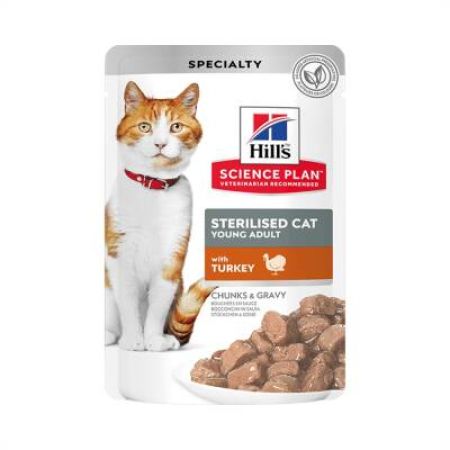 Hill's SCIENCE PLAN Gravy Sterilesed Kısırlaştırılmış Hindili Yaş Kedi Maması 85 Gr
