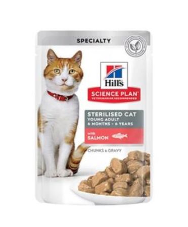 Hill's SCIENCE PLAN Gravy Sterilesed Kısırlaştırılmış Somonlu Yaş Kedi Maması 85 Gr