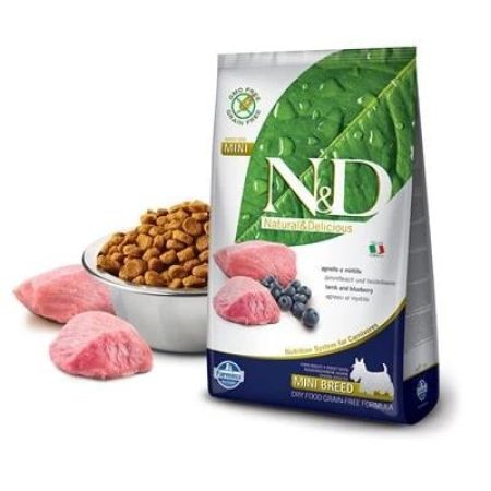 N&D Prime Kuzu Etli Ve Yaban Mersinli Küçük Irk Tahılsız Köpek Maması 7 Kg