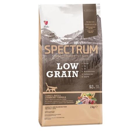 Spectrum Düşük Tahıllı Hindili Ördekli ve Kızılcıklı Yetişkin Kedi Maması 2 kg