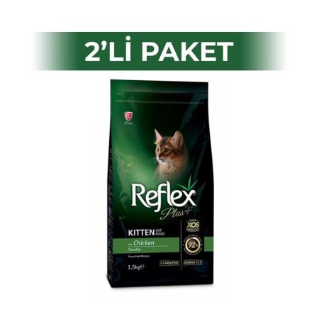Reflex Plus Kitten Tavuklu Yavru Kedi Maması 1,5 kg 2 Adet