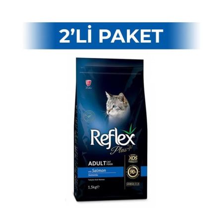 Reflex Plus Somonlu Yetişkin Kedi Maması 1,5 kg 2 Adet